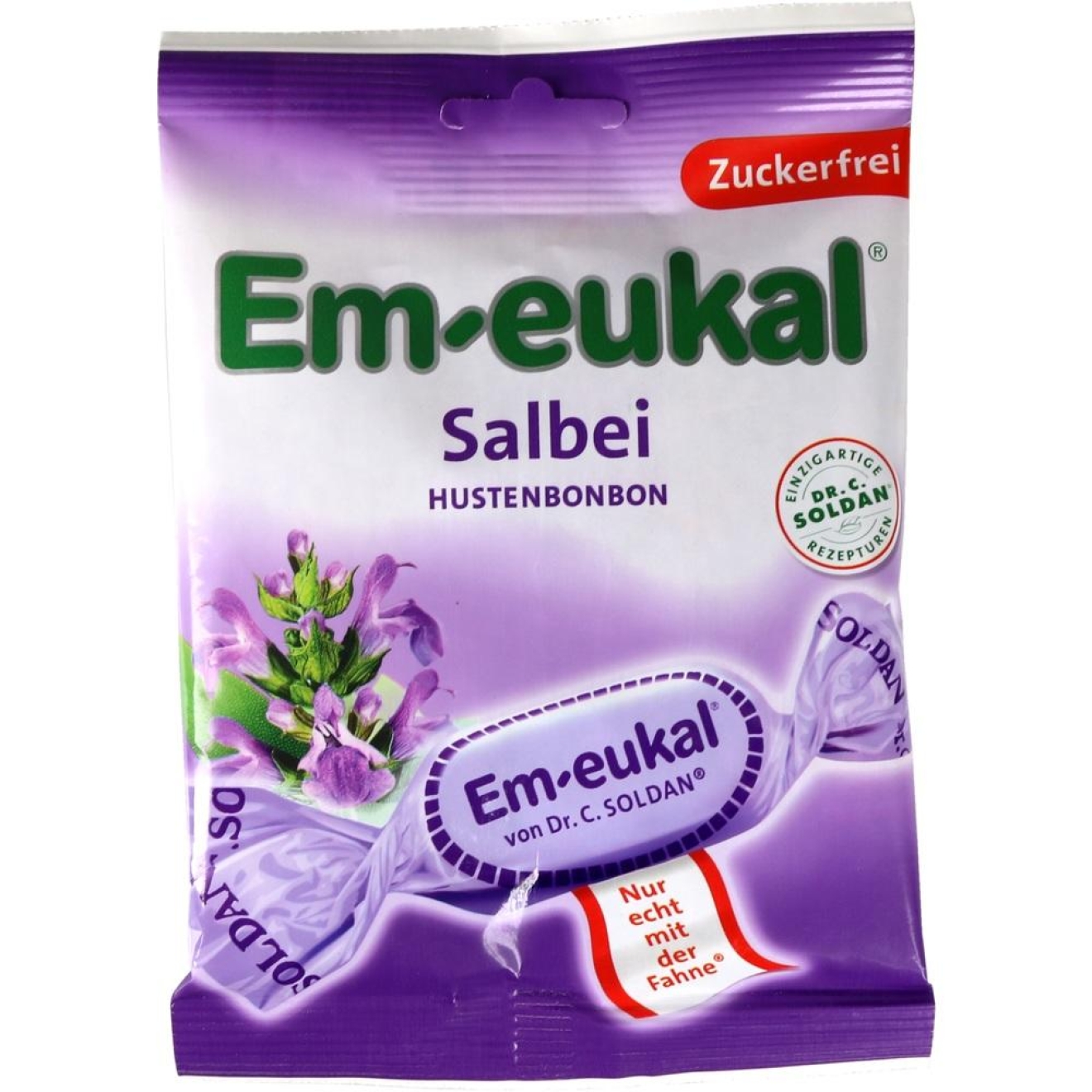 EM EUKAL Bonbons Salbei zuckerfrei, 75 GRAMM schon ab 1.8 EUR, PZN 03166528